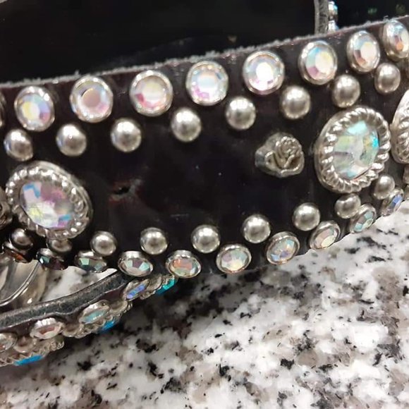 Kippy Kippys belt bling leather crystal stones (fits approx. waist 24"-30") - Picture 3 of 3